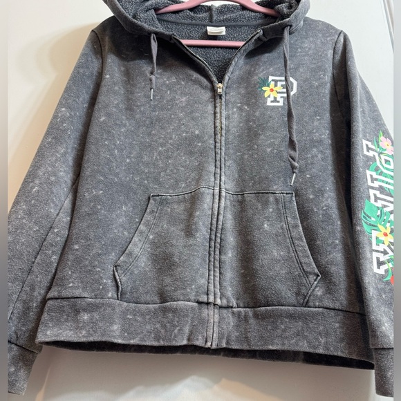 PINK Tropical Zip Hoodie Sweatshirt L - Picture 8 of 15